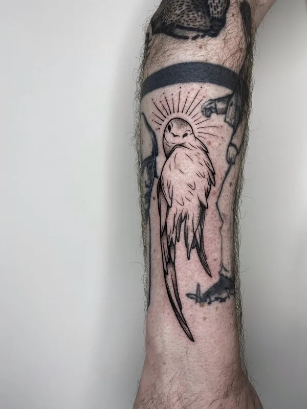 black linework татуировка на forearm #75152 | Тату мастер Стёпа Puskust