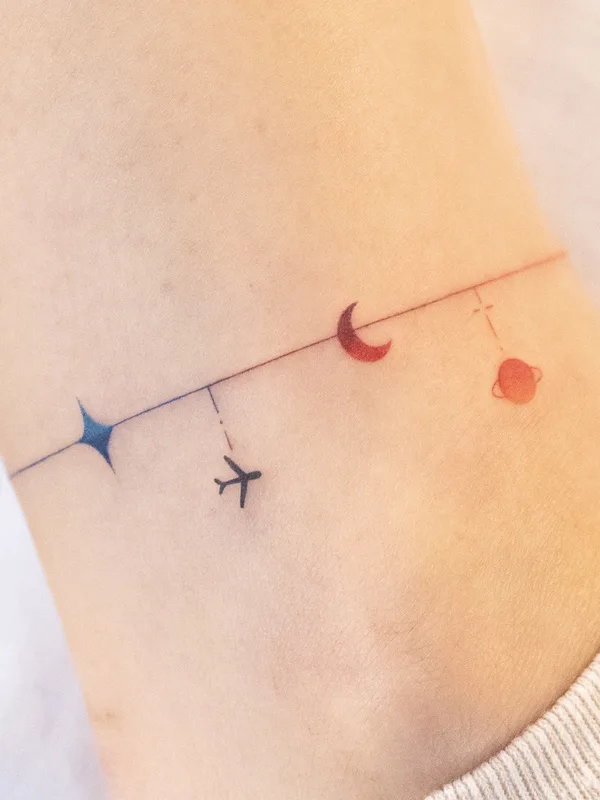 color fineline Tatuaggio su ankle #75195 | Tatuatore tattooist_arar