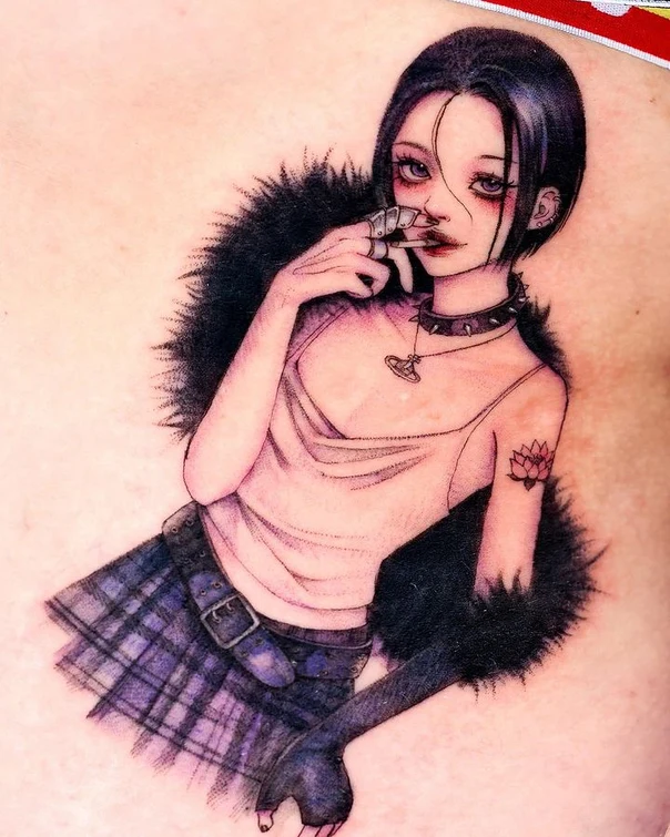 Illustrative Cigarette, Choker tattoo