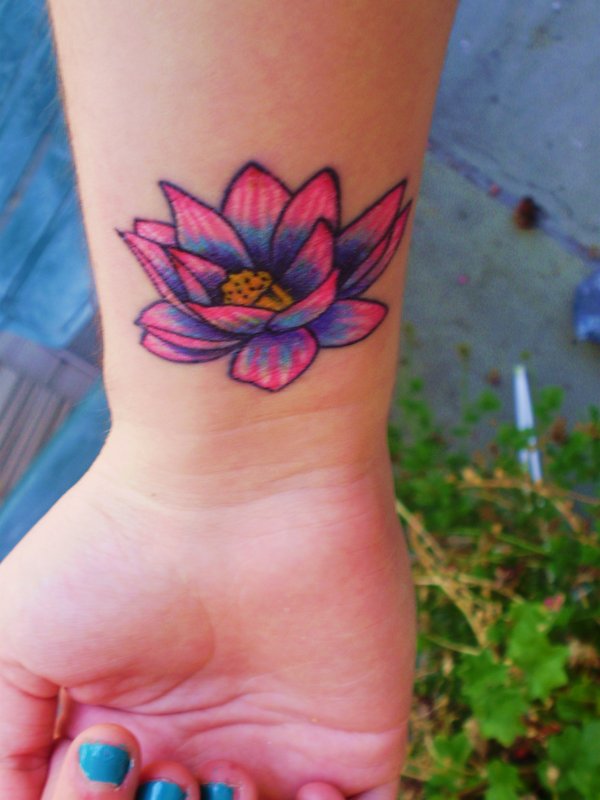 Botanic Lotus tattoo on Wrist