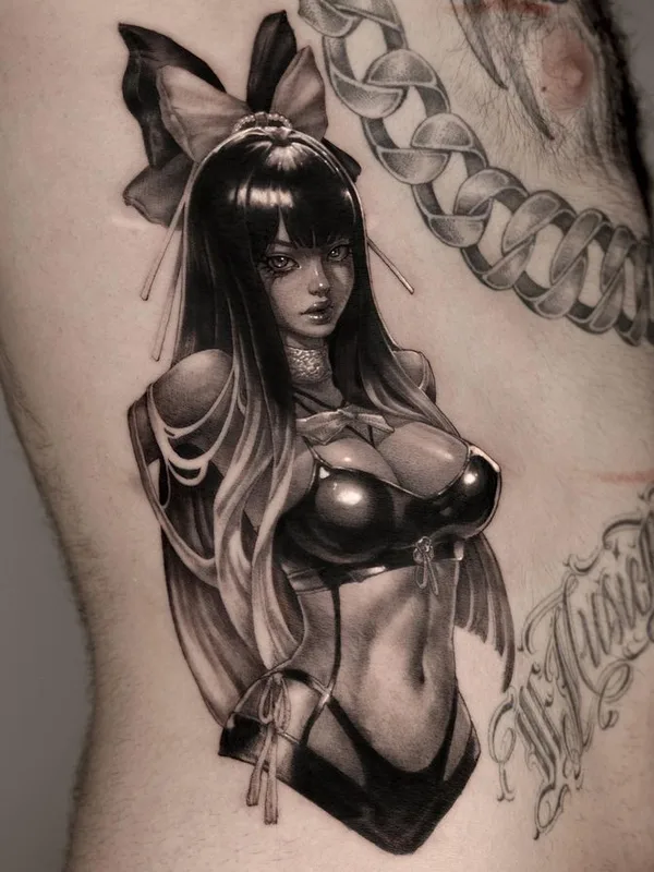 black and grey realism Tatuagem em side #75499 | Tatuador O.ONE
