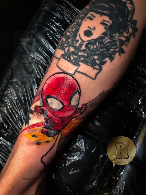 color cartoon Tatuaggio su forearm #75566 | Tatuatore Rafael Shehmametev