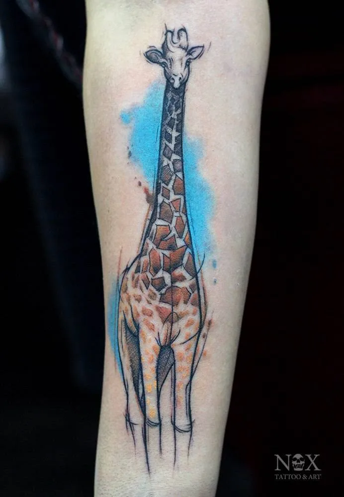 тату-мастер Matty Nox авторские цветные акварельные дизайн татуировки | Tattoo artist Matty Nox color watercolor design tattoo