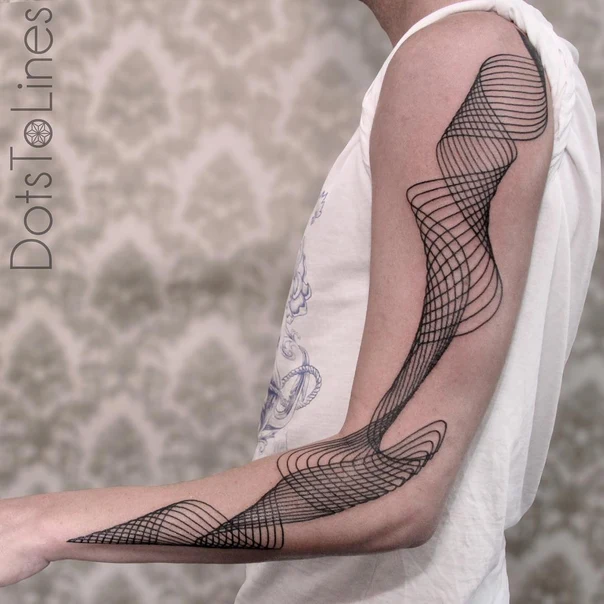 Geometric Lines, Geometric tattoo on Forearm