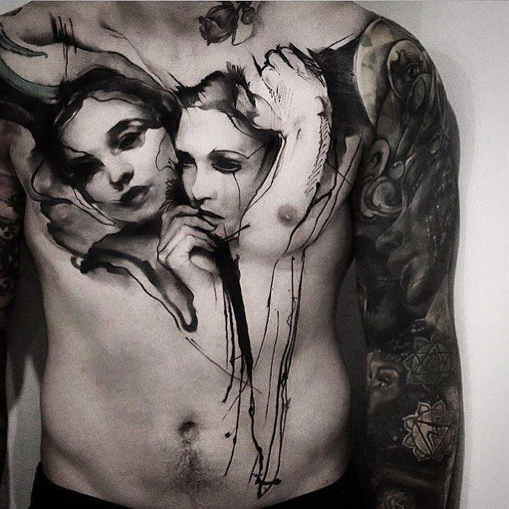 Tattoo artist Kurt Staudinger black and gray realism dark tattoo