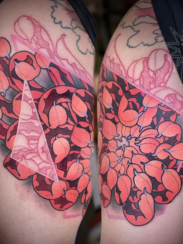 color abstract 纹身 在 upper arm #4869 | 纹身师 Chris Rigoni