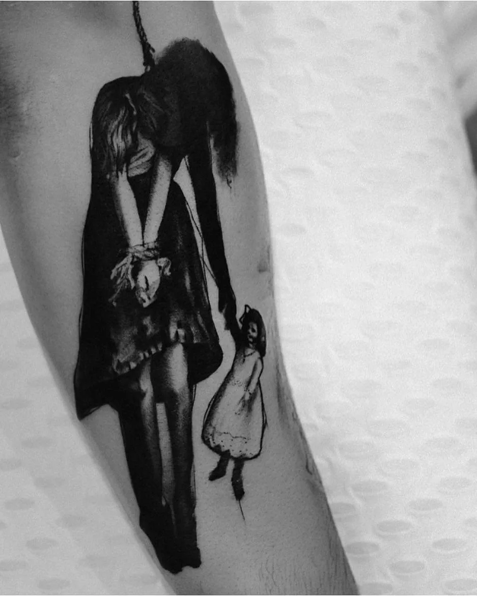 Tattoo artist Kurt Staudinger black and gray realism dark tattoo