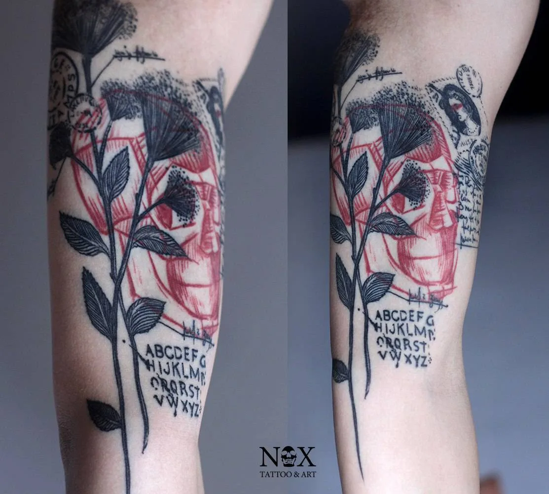 тату-мастер Matty Nox авторские цветные акварельные дизайн татуировки | Tattoo artist Matty Nox color watercolor design tattoo