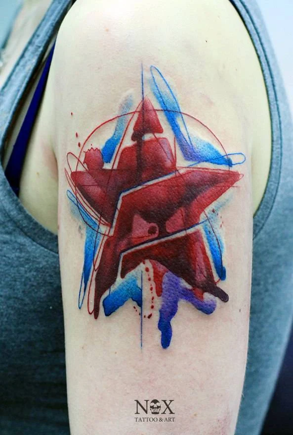 Абстрактная Star tattoo на Плечо