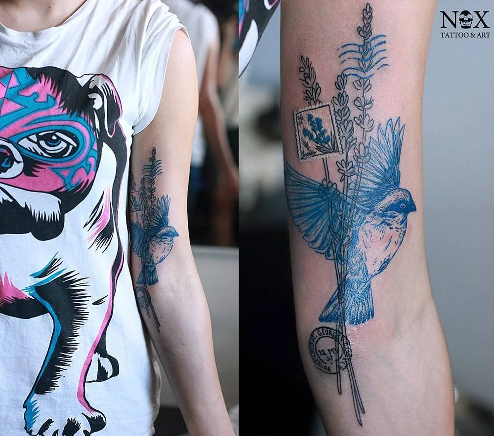 тату-мастер Matty Nox авторские цветные акварельные дизайн татуировки | Tattoo artist Matty Nox color watercolor design tattoo