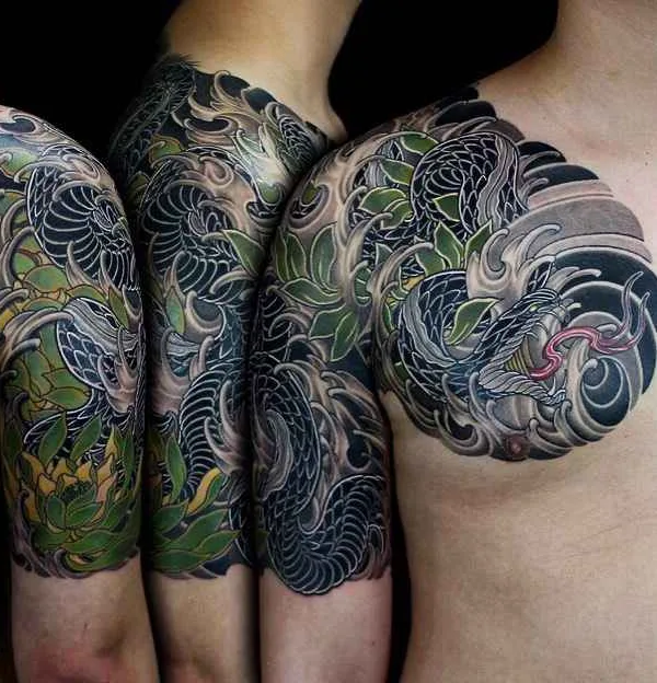 color japanese Tatuagem em full sleeve #14914 | Tatuador Shiryu