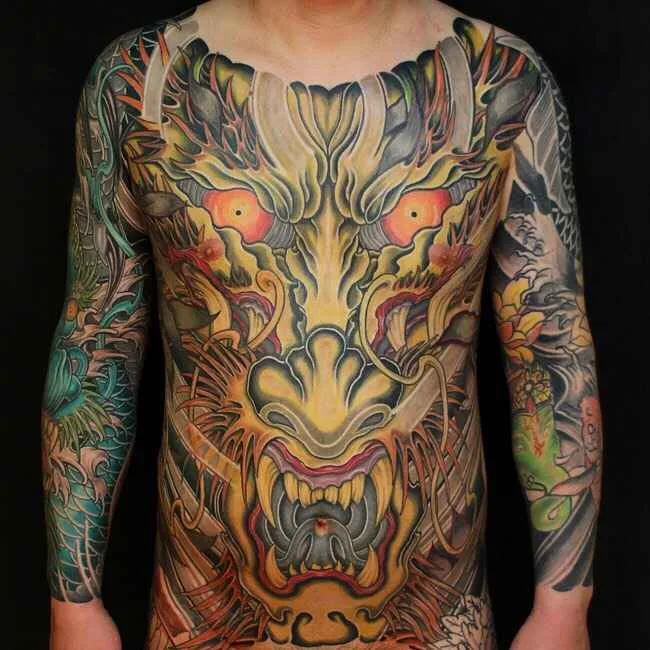 Tattoo artist Shiryu bright color oriental japanese tattoo | Seoul, South Korea