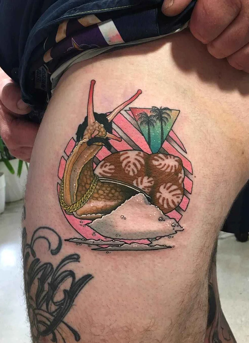 The 80's party in tattoos by Leisure Bandit