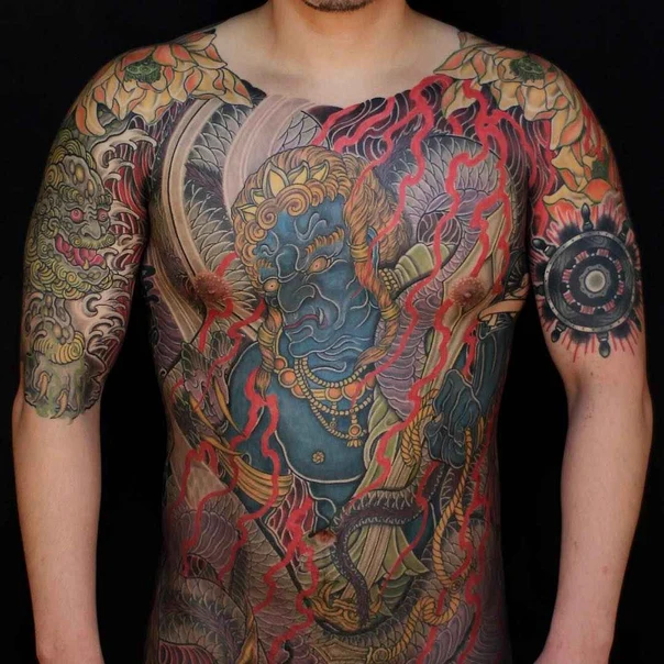 Japanese Demon, Dragon tattoo on Full body