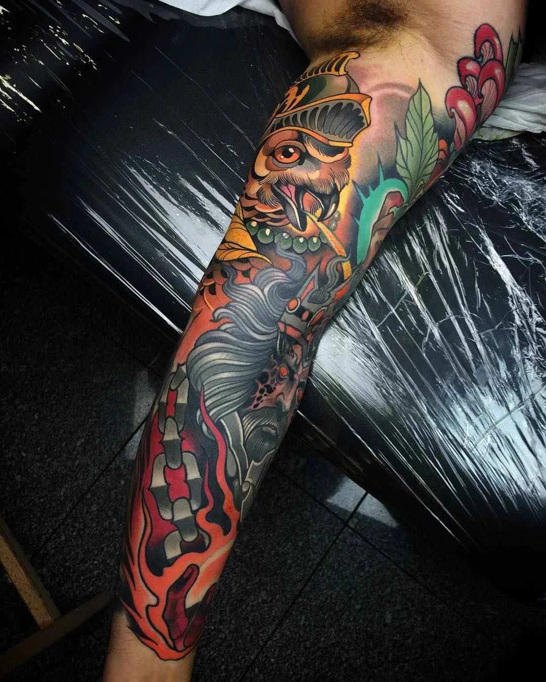 Tattoo artist Johnny Domus Mesquita colorfull neo traditional tattoo | Viseu, Portugal