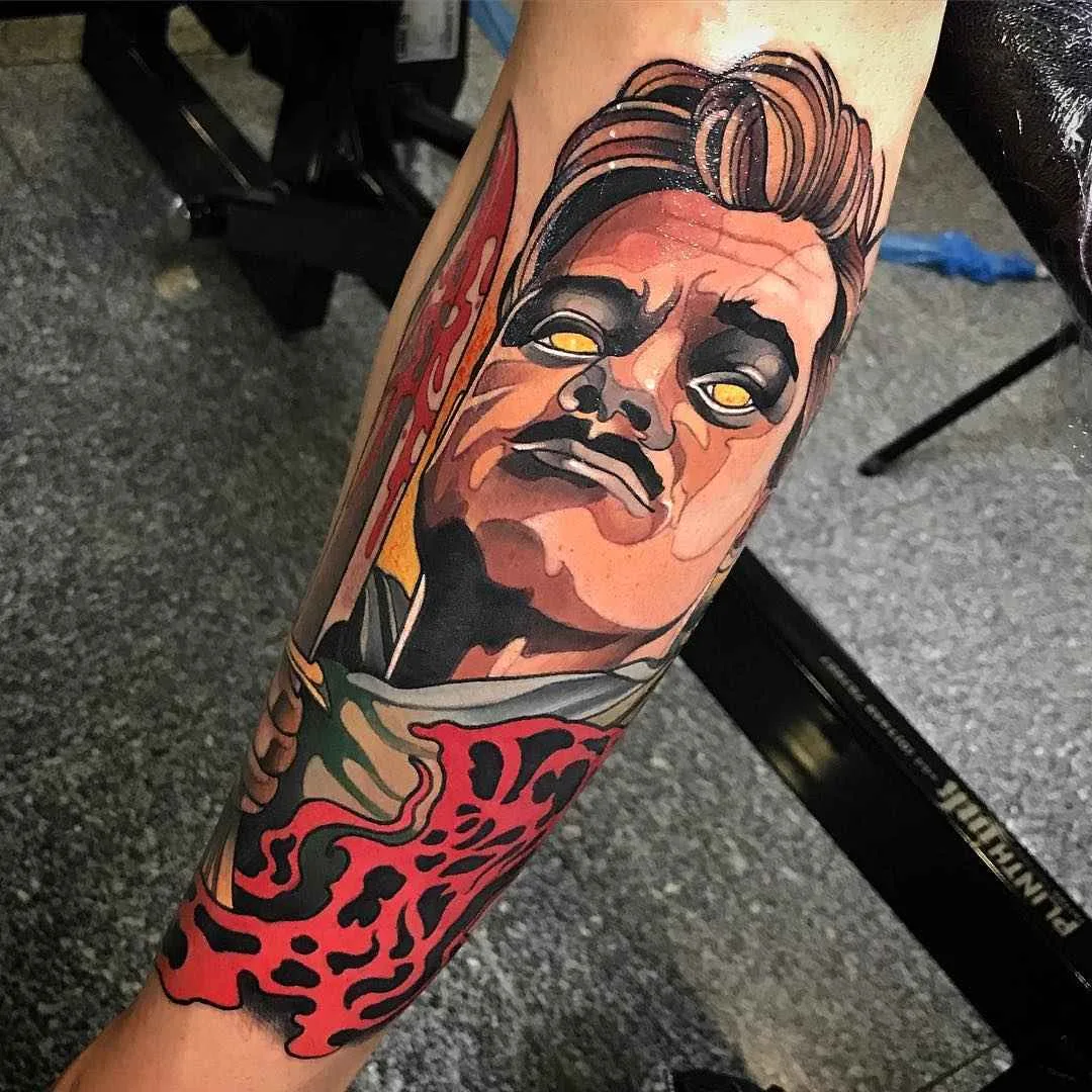 Tattoo artist Johnny Domus Mesquita colorfull neo traditional tattoo | Viseu, Portugal