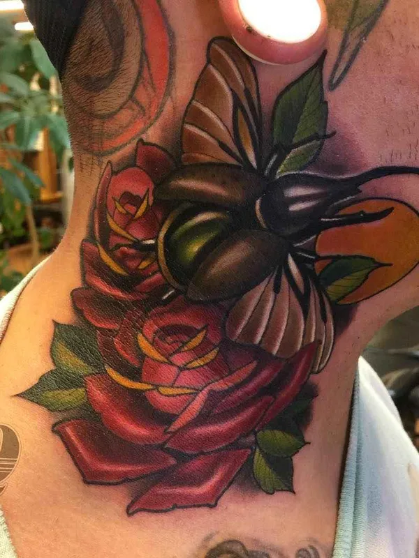 color realism татуировка на neck #14731 | Тату мастер Evan Qualls