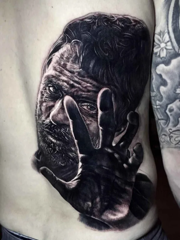 male black and grey realism Tatuaggio su side #14950 | Tatuatore Boris