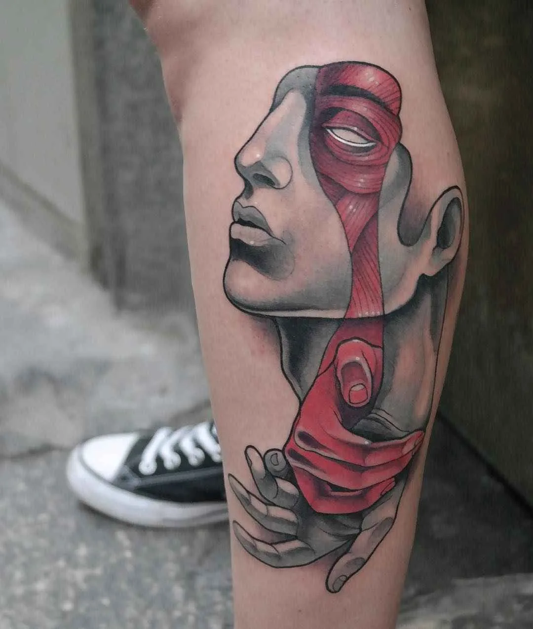 Tattoo artist Gianpiero Cavaliere surrealistic neo traditional tattoo