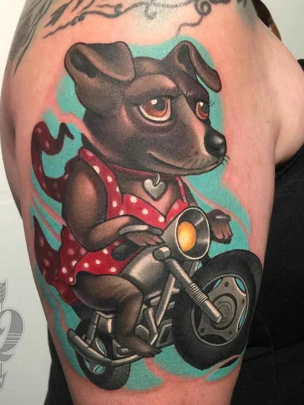 color illustrative татуировка на upper arm #14734 | Тату мастер Evan Qualls