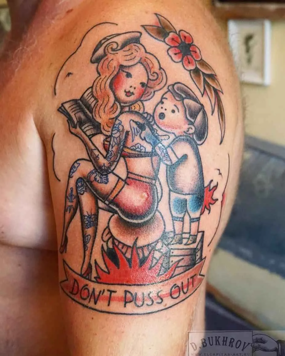 Tattoo artist Dmitry Bukhrov color traditional and old school tattoo | Moscow, Russia
