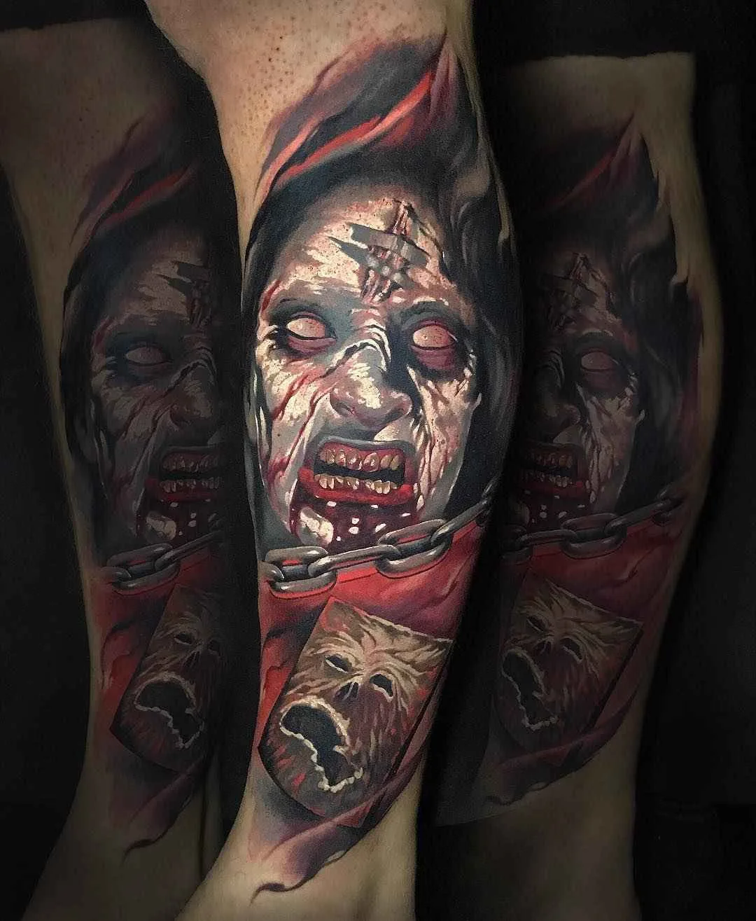 Tattoo artist Benjamin Laukis color realism tattoo in the authors style