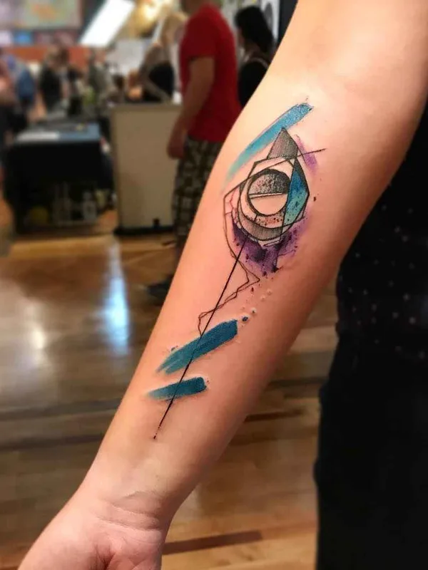 color abstract Tatuaggio su forearm #14703 | Tatuatore Emrah de Lausbub