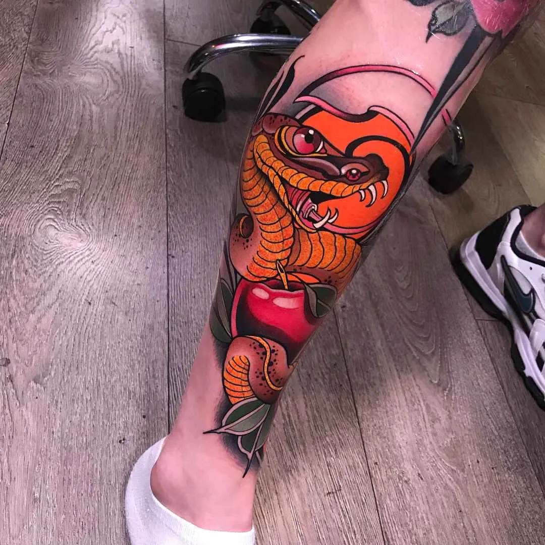 Tattoo artist Johnny Domus Mesquita colorfull neo traditional tattoo | Viseu, Portugal