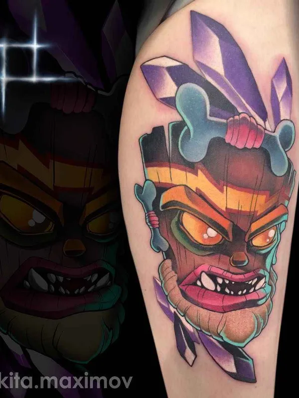 color new school Tatuaggio su forearm #14811 | Tatuatore Никита Максимов