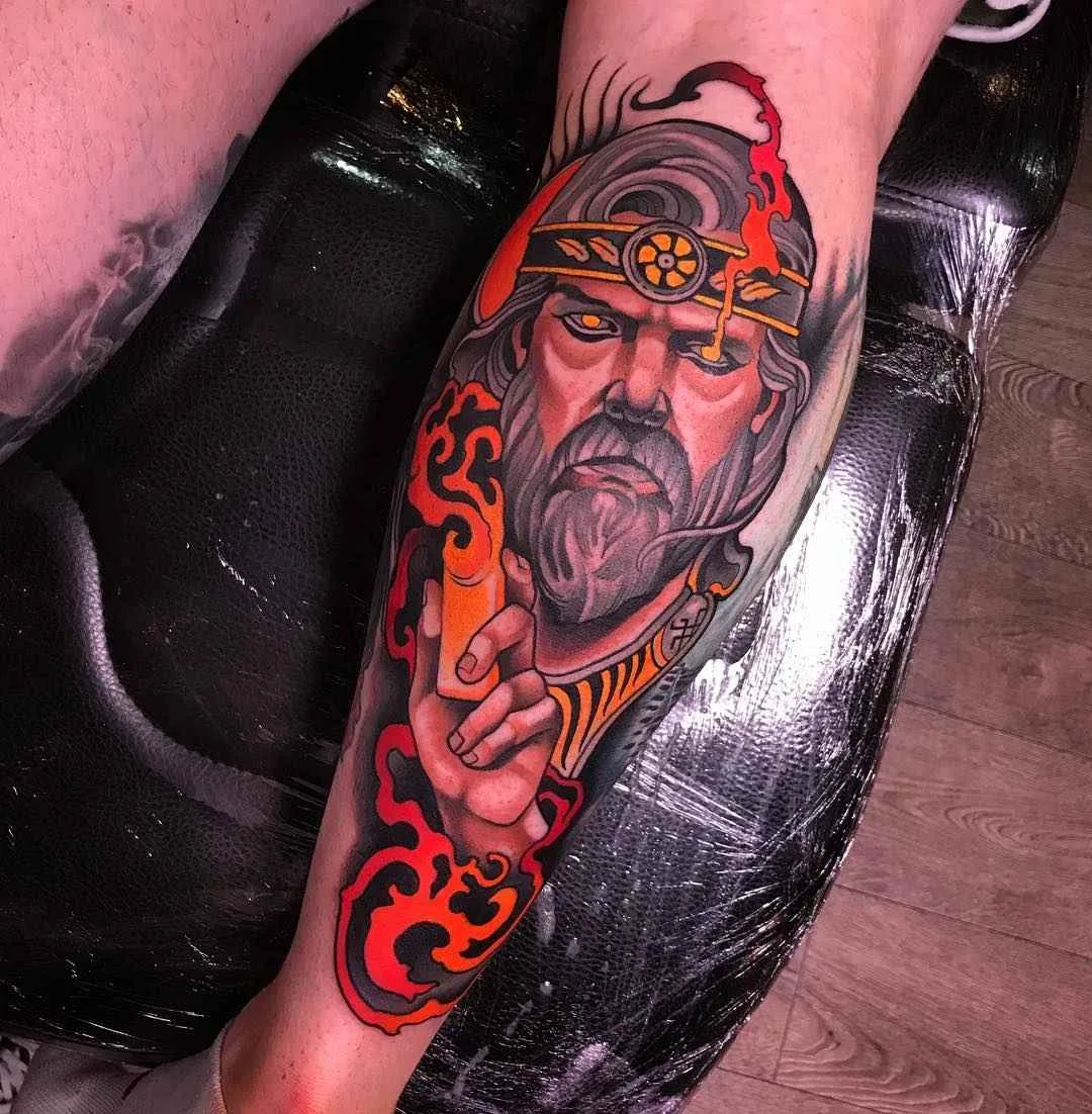 Tattoo artist Johnny Domus Mesquita colorfull neo traditional tattoo | Viseu, Portugal