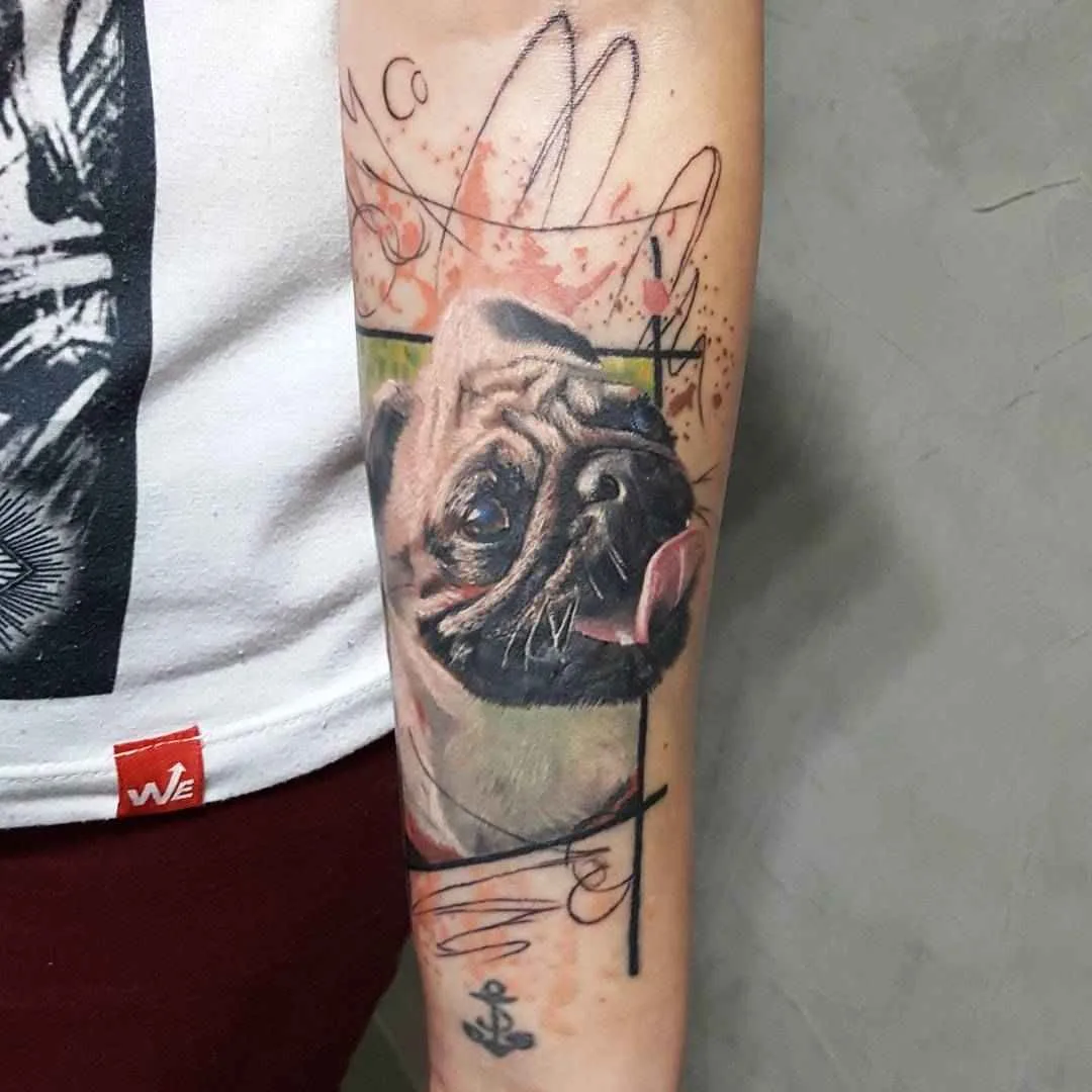 Artista del tatuaggio Renata Jardim bozzetto acquerello ritratto realismo tatuaggio | São Paulo, Brasile