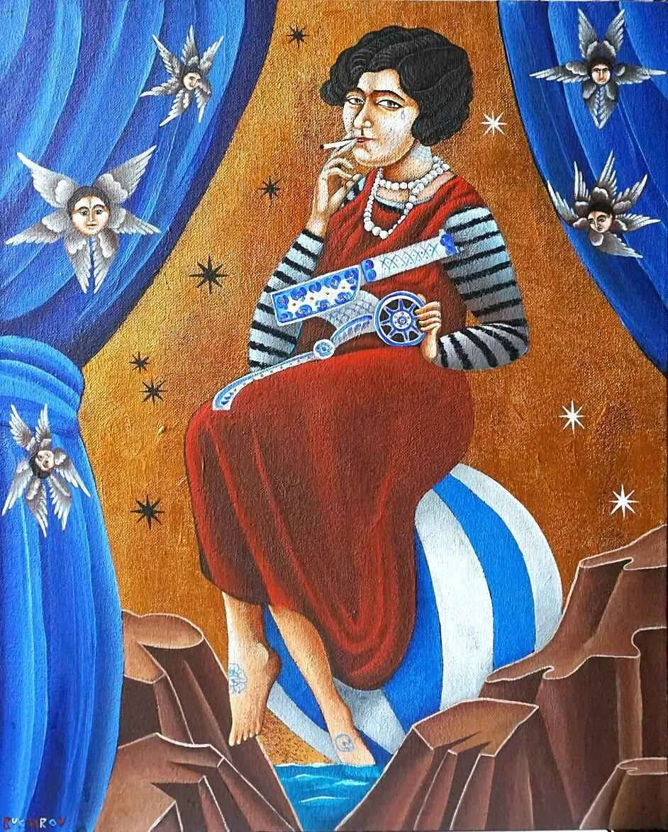 The Artist Dmitry Bukhrov color art works in The Naive art and bright acrylic technique | Moscow, Russia