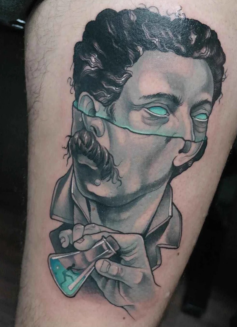 Tattoos by Gianpiero Cavaliere, inspired by surrealistic art