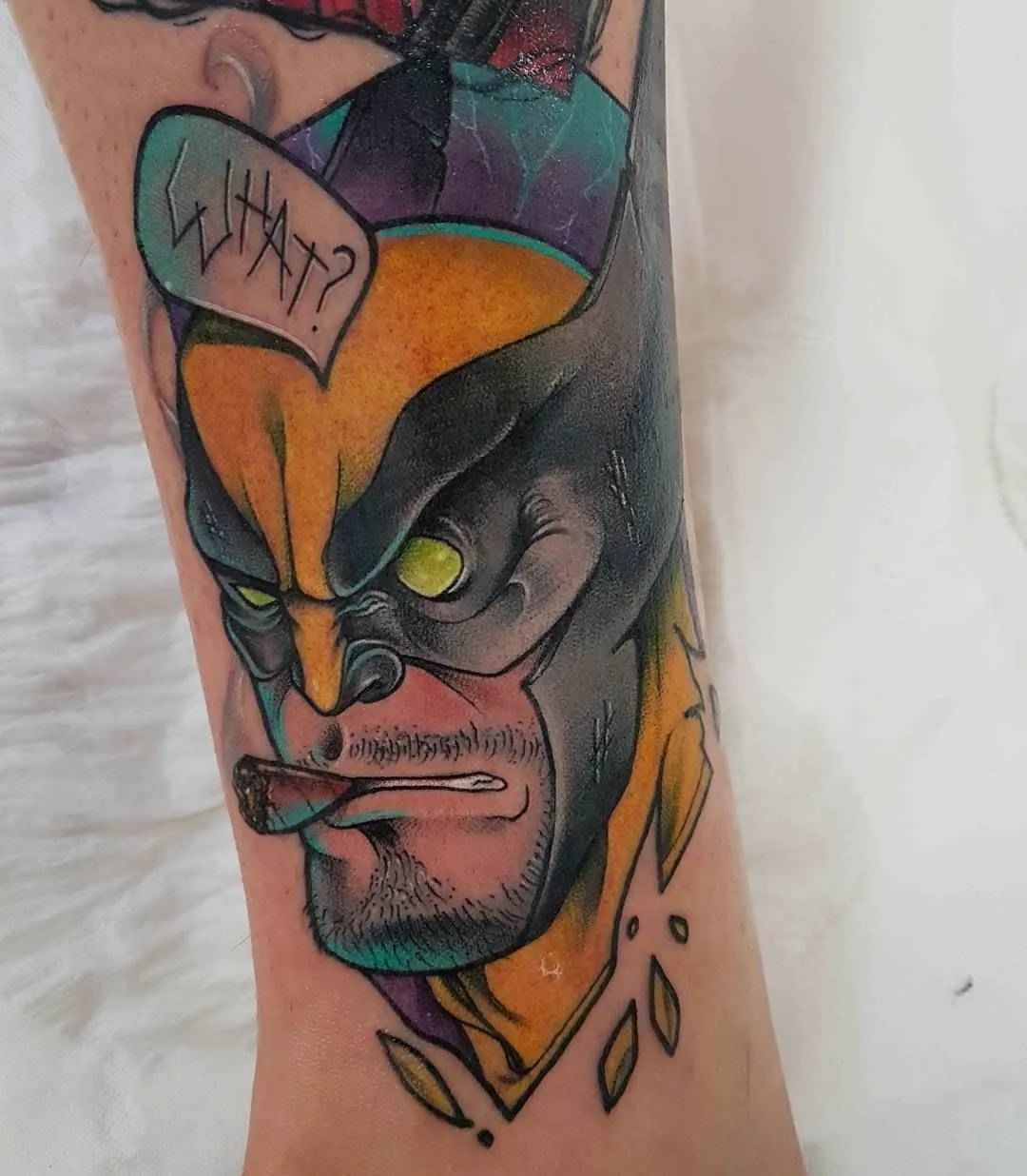 Tatuagem artista Yeray Perez cores autores nova escola tatuagem | Barcelona, Espanha