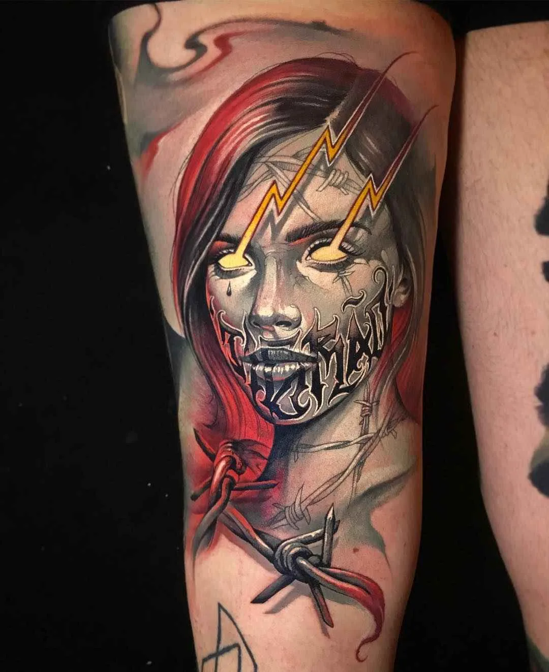 Tattoo artist Benjamin Laukis color realism tattoo in the authors style