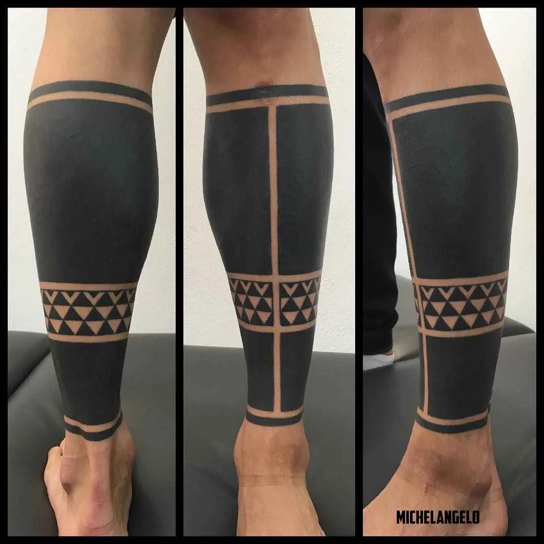 Tattoo artist Michelangelo blackwork tribal tattoo