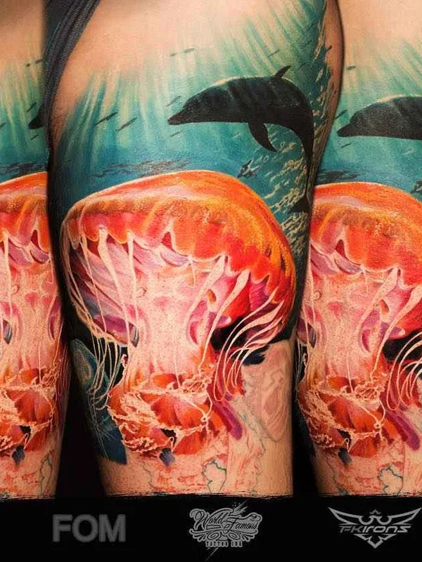 color realism tattoo on thigh #14661 | Tattoo Artist Илья Фоминых