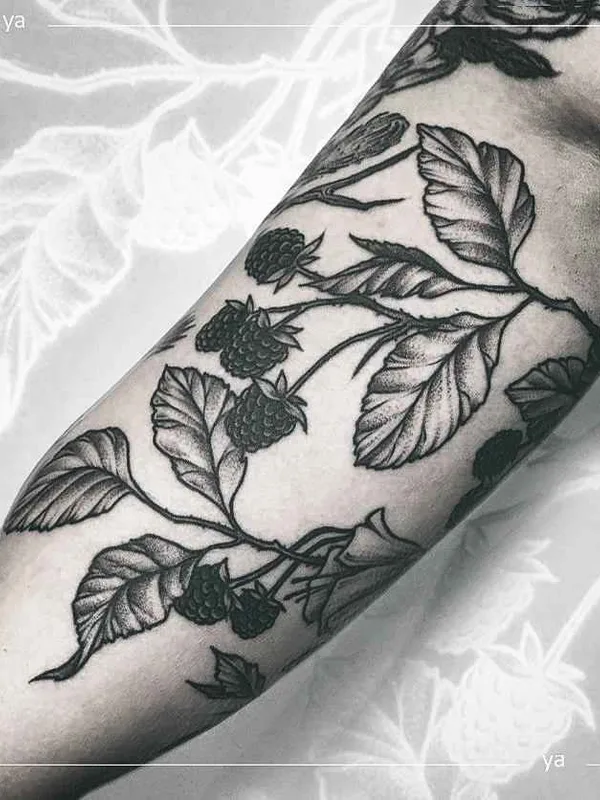 black and grey botanic Tatuagem em forearm #14820 | Tatuador Анастасия Ятссон