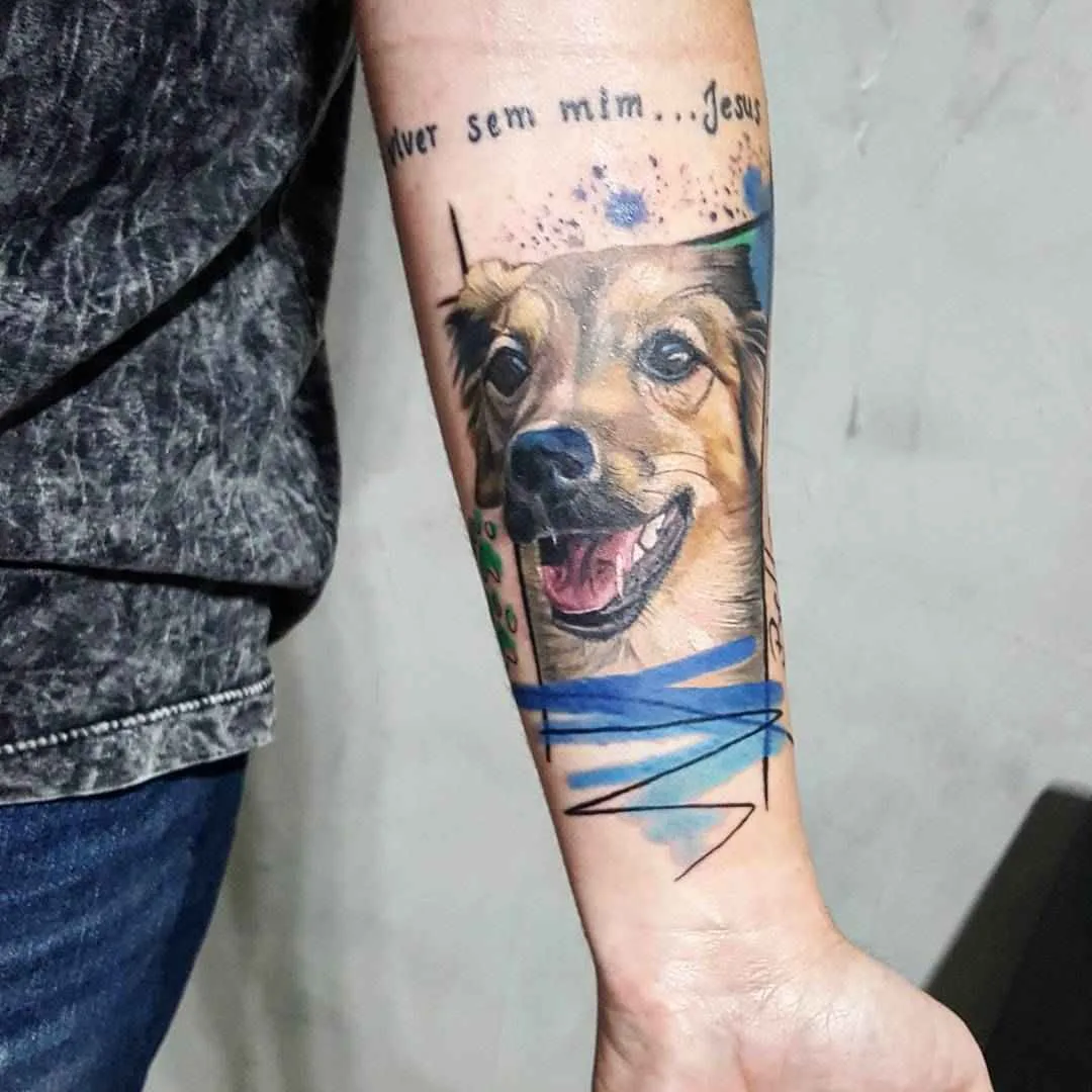 Artista del tatuaggio Renata Jardim bozzetto acquerello ritratto realismo tatuaggio | São Paulo, Brasile