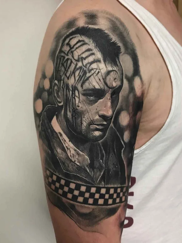 male black and grey realism 纹身 在 full sleeve #14424 | 纹身师 Anrijs Straume