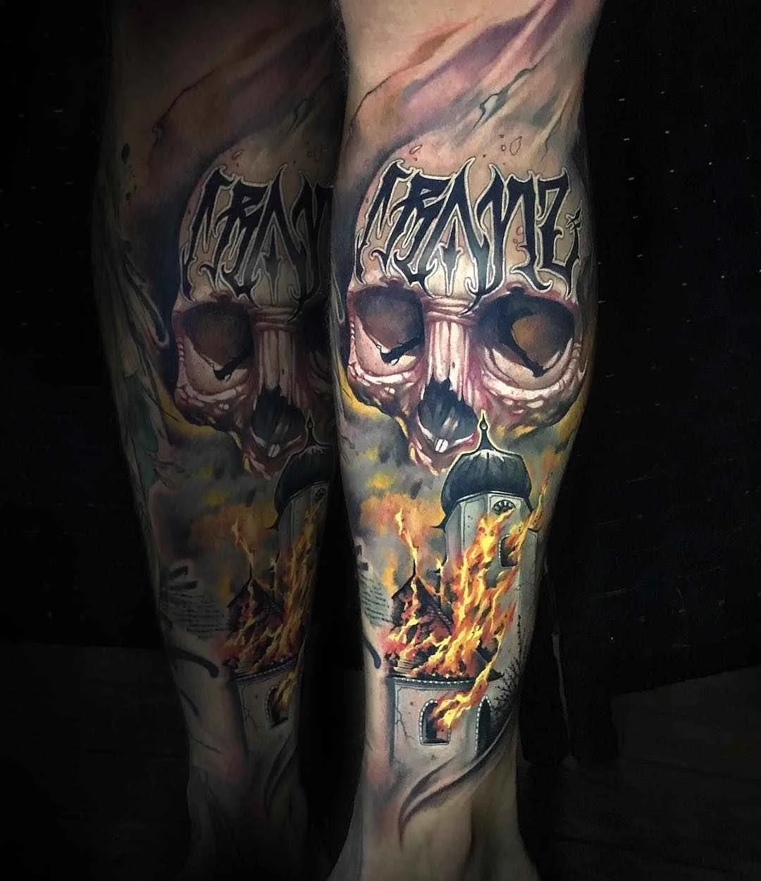 Tattoo artist Benjamin Laukis color realism tattoo in the authors style