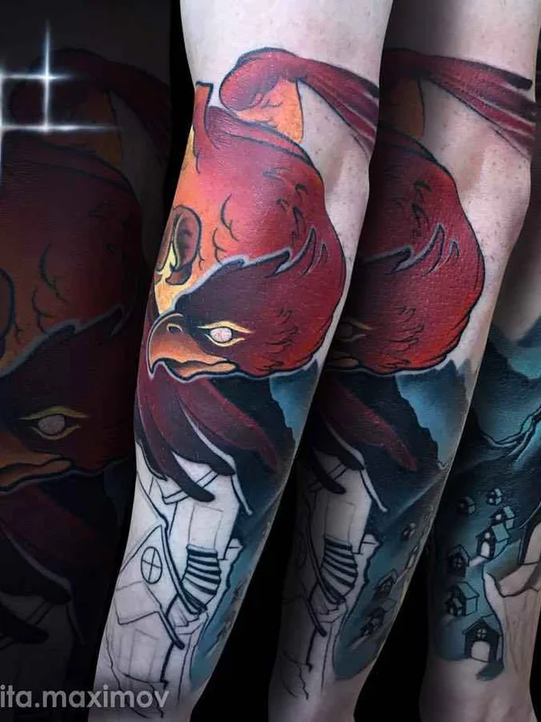 color illustrative Tatuaggio su forearm #14810 | Tatuatore Никита Максимов