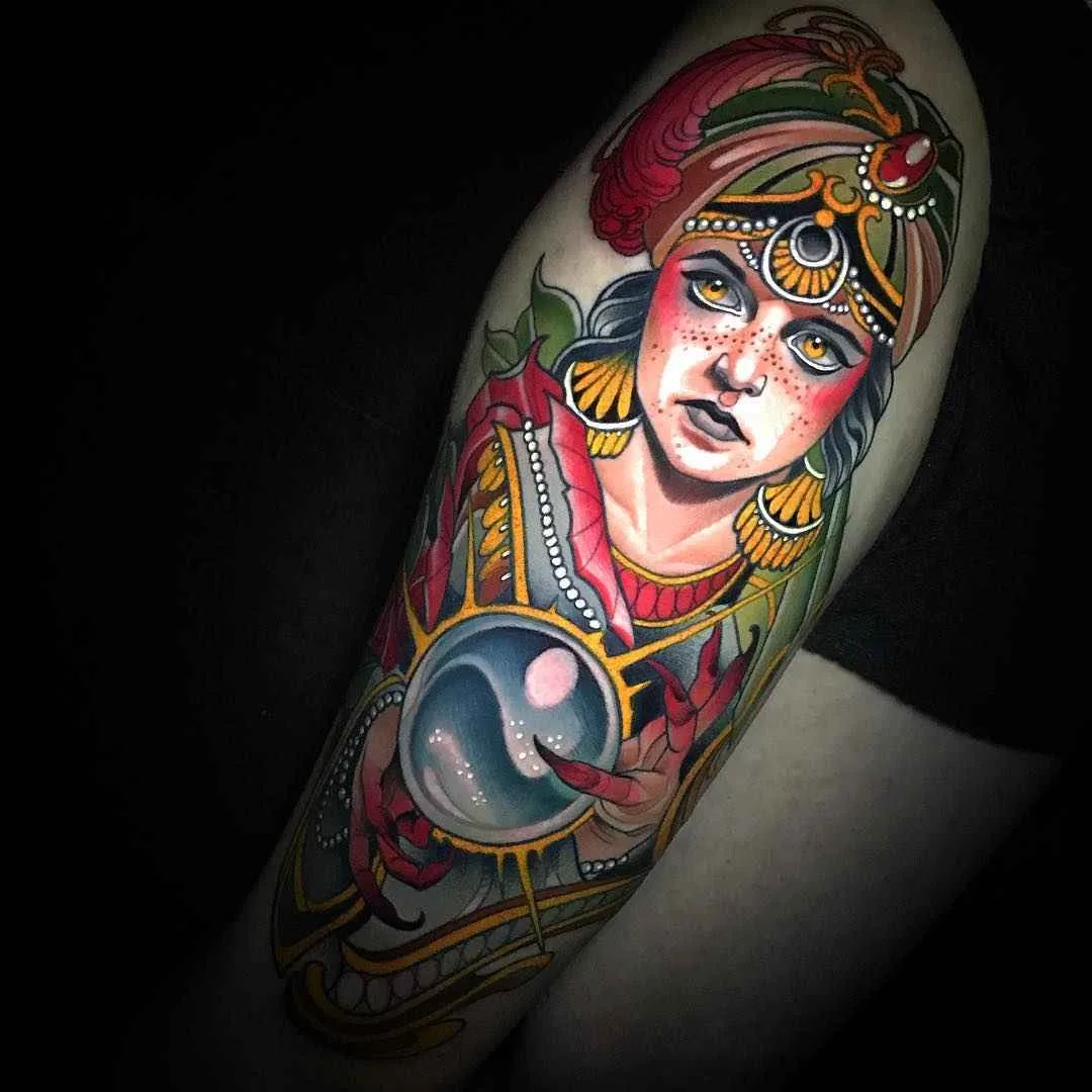 Tattoo artist Johnny Domus Mesquita colorfull neo traditional tattoo | Viseu, Portugal