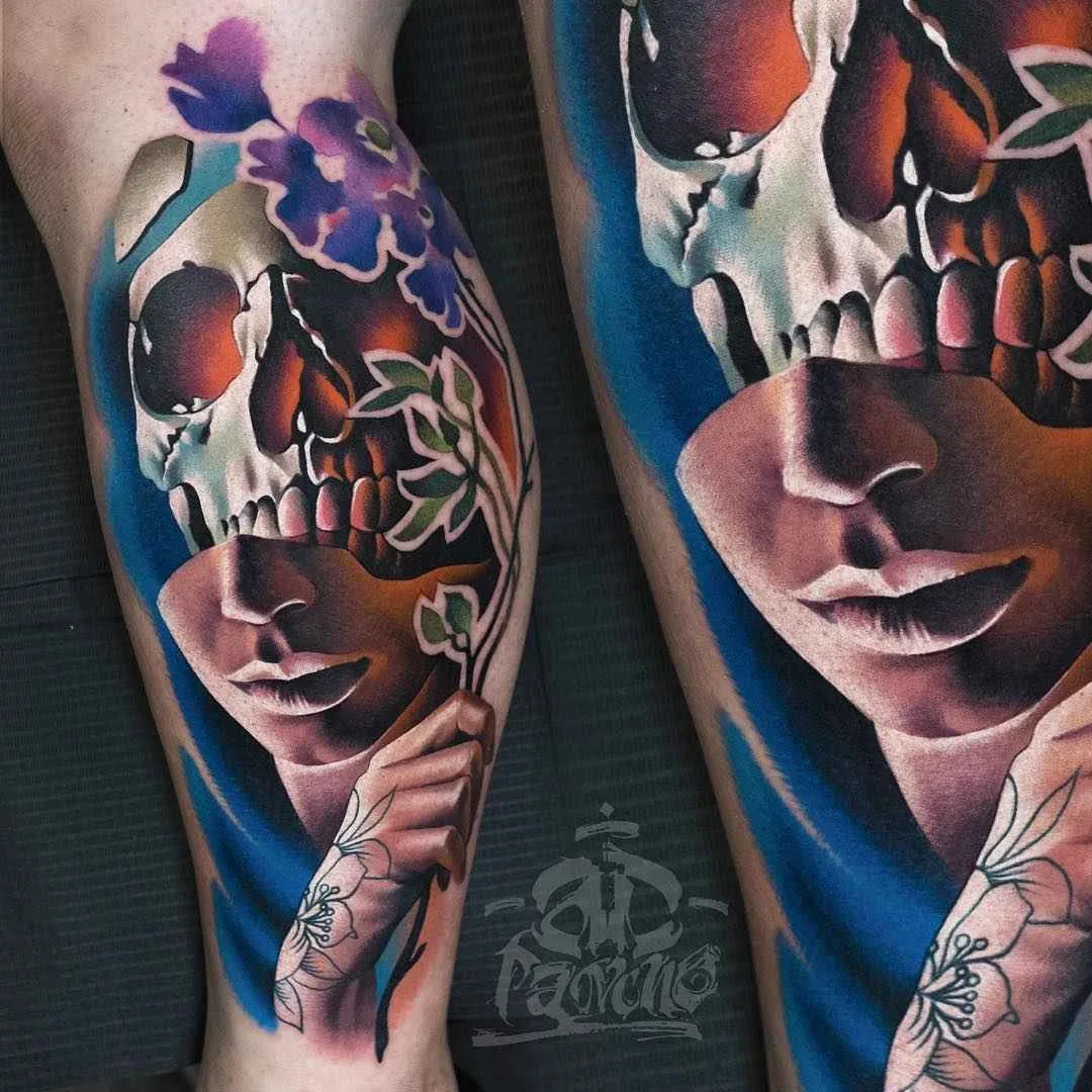 Tatuagem artista A.D. Pancho design realista color