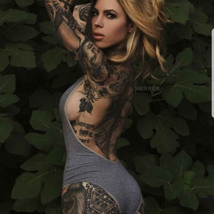 🔥 Горячие фото, портфолио модели  #15318 Тату модель Lauren Hebert