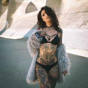 🔥 Горячие фото, портфолио модели  #15266 Тату модель Angela Mazzanti