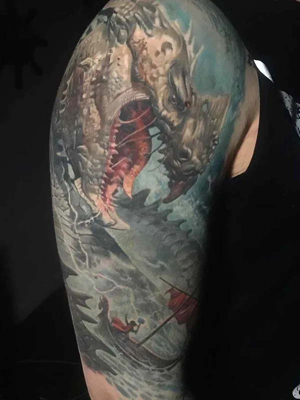 color realism Tatuaggio su full sleeve #14959 | Tatuatore Boris