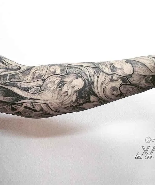 black and grey black and grey татуировка на forearm #15196 | Тату мастер Татьяна Vader