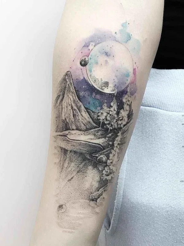color watercolor татуировка на forearm #15204 | Тату мастер Татьяна Vader