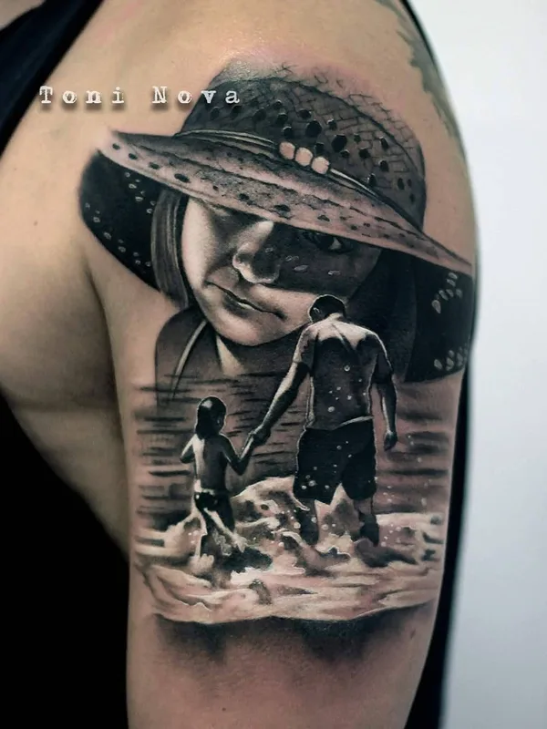 black and grey realism Tatuagem em upper arm #26992 | Tatuador Toni Nova